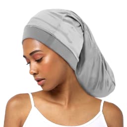 New Unisex Open wide elastic band Satin Pocket Bonnet silky dreadlock braids baggy cap Men Women Long Cylinder Sleeping Cap
