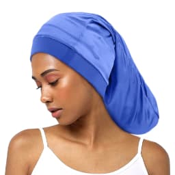 New Unisex Open wide elastic band Satin Pocket Bonnet silky dreadlock braids baggy cap Men Women Long Cylinder Sleeping Cap