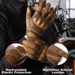 Touchscreen PU Leather Motorcycle Gloves Racing Pit Bike Riding Motorbike Moto Motocross Enduro Non-slip Protective Gear Men