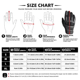 Touchscreen PU Leather Motorcycle Gloves Racing Pit Bike Riding Motorbike Moto Motocross Enduro Non-slip Protective Gear Men