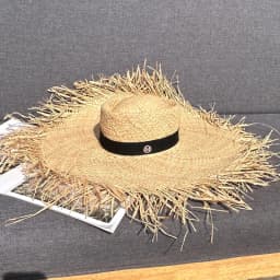 New Natural Lafite Men's Women's Sun Hats Wide-brimmed Floppy Folding UV Straw Hat Holiday Wedding Fashion Sunscreen Beach Hat