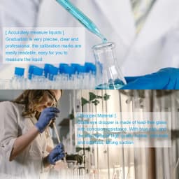 Glass Graduated Burette Laboratory Pipette With Large Rubber Cap 10 Ml Glass Stirring Rod For Transferring Li