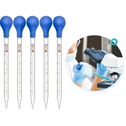 Glass Graduated Burette Laboratory Pipette With Large Rubber Cap 10 Ml Glass Stirring Rod For Transferring Li