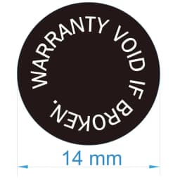 6/8/11/14mm WARRANTY VOID IF BROKEN Screw Hole Sticker Tamper Evident Brittle Paper Security Seal Removal Proof Open Invalid