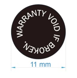6/8/11/14mm WARRANTY VOID IF BROKEN Screw Hole Sticker Tamper Evident Brittle Paper Security Seal Removal Proof Open Invalid