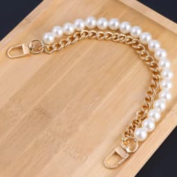 1Pcs Pearl Purse Chain Short Handle Replacement Bag Chain Strap Metal Shoulder Chain Handbag Chain Accessories for Purse Bags