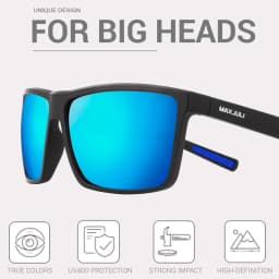 MAXJULI Polarized Extra Big Sunglasses for Men Women with Big Heads UV 400 Protection Sun glasses 8125