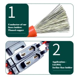 Lots Automotive Mini Waterproof Fuse Holder 14AWG For 2V 30A Car Insert In-Line Fuse Holder, Cord Cutting Switch Socket