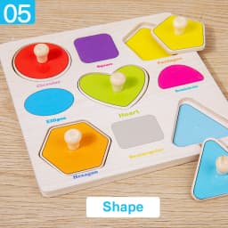 Wooden Puzzle Montessori Toys for Kids Cartoon Animal Traffic Hand Grab Boards Early Learning Educational Toys for Children