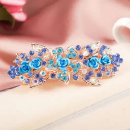 Crystal Floral Hairpin Girl Ladies Hairwear Jewelry For Women Rhinestone Alloy Hair Clip Party Barrettes Leaf AE024