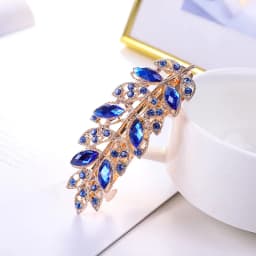 Crystal Floral Hairpin Girl Ladies Hairwear Jewelry For Women Rhinestone Alloy Hair Clip Party Barrettes Leaf AE024