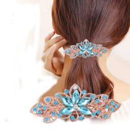 Crystal Floral Hairpin Girl Ladies Hairwear Jewelry For Women Rhinestone Alloy Hair Clip Party Barrettes Leaf AE024