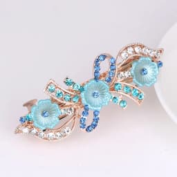 Crystal Floral Hairpin Girl Ladies Hairwear Jewelry For Women Rhinestone Alloy Hair Clip Party Barrettes Leaf AE024