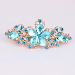 Crystal Floral Hairpin Girl Ladies Hairwear Jewelry For Women Rhinestone Alloy Hair Clip Party Barrettes Leaf AE024