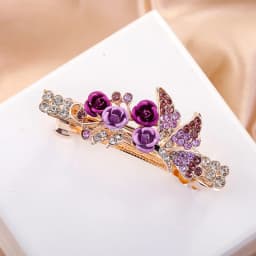 Crystal Floral Hairpin Girl Ladies Hairwear Jewelry For Women Rhinestone Alloy Hair Clip Party Barrettes Leaf AE024