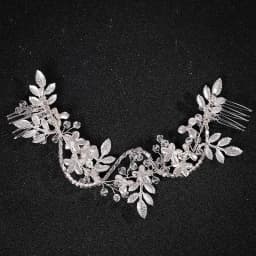 Wedding jewelry flower hair jewelry Rhinestone handmade pearl crystal leaf Hair Band Bridal headdress luxury female gift jewelry