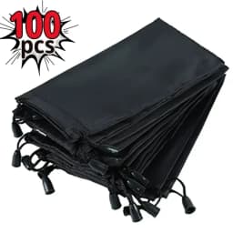 Sunglasses Storage Bag Women Men Black Waterproof Portable Storage Bag Dustproof Drawstring Fashion Glasses Bag Simple Accessory