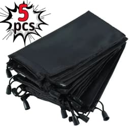 Sunglasses Storage Bag Women Men Black Waterproof Portable Storage Bag Dustproof Drawstring Fashion Glasses Bag Simple Accessory