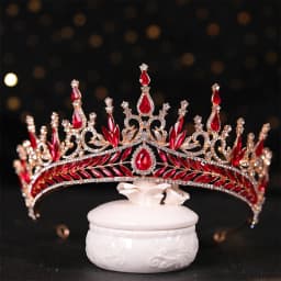 Bridal Crown Hair ornament blue Rhine Stone Crown Luxury Banquet Dress Crown Wedding Gold Hair Ornament Bridal Headdress