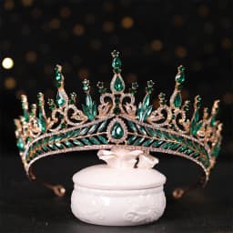 Bridal Crown Hair ornament blue Rhine Stone Crown Luxury Banquet Dress Crown Wedding Gold Hair Ornament Bridal Headdress
