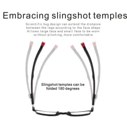 Magnetic Readers Reading Glasses for Men Portable Square Plastic Titanium Diopter Hanging Neck 1.0 1.5 2.0 2.5 3.0 3.5