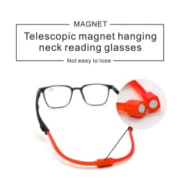 Magnetic Readers Reading Glasses for Men Portable Square Plastic Titanium Diopter Hanging Neck 1.0 1.5 2.0 2.5 3.0 3.5