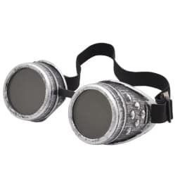 Steam Punk Sun Glasses Motorcycle Goggles with Spiked Rivets Vintage Round Cosplay Sunglasses for Cyber Goths Man and Woman