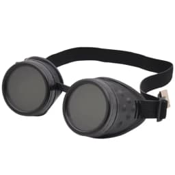 Steam Punk Sun Glasses Motorcycle Goggles with Spiked Rivets Vintage Round Cosplay Sunglasses for Cyber Goths Man and Woman