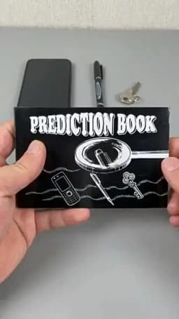 1pcs Prediction Book Magic Trick Magic Props Gimmick Stage Close Up Fire Comedy Accessories Children Beginners Primary Tricks
