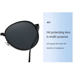 Roud Frame Polarized Sunglasses Magnetic With 2 Clips On Glasses Metal Frame Legs Optical Eyeglass Magnet Eyeglasses 3 IN 1