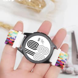 20mm 22mm Band for Samsung Galaxy watch 7/4/6/5 pro/active 2/Gear S3 braided solo loop bracelet correa Huawei watch GT 2 3 strap