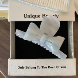 1pc French Design Butterfly Bow Clip, Medium Size, Elegant and Sweet Temperament, Braided Hair Shark Clip Hair Accessory