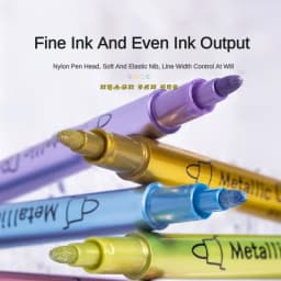 12 Color Metallic Marker Pen Resin Drawing Pen Acrylic Paint DIY Highlights Permanent Marker DIY Card Art Supplies Stationery