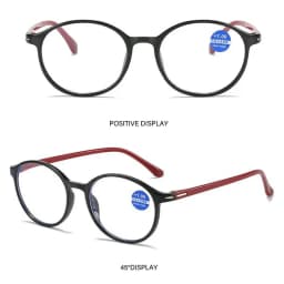 Retro Strength 1.0x ~ 4.0x Readers Presbyopia Eyeglasses Anti-blue Light Glasses Oval Frame Reading Glasses