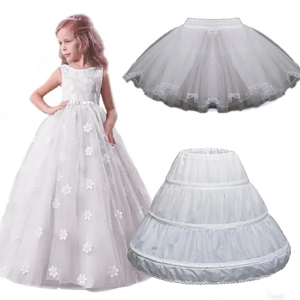 Flower Girls Petticoat Underskirt Cosplay Party Children Kids Enfant Fille Lolita Ballet Tutu Skirt Enaguas Sottogonna Mini