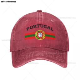 Portugal Soccer Team Flag Portuguese Shield Crest Baseball Cap Vintage Distressed Denim Snapback Hat for Men Outdoor Caps Hat