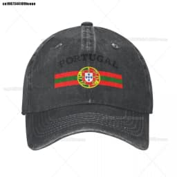 Portugal Soccer Team Flag Portuguese Shield Crest Baseball Cap Vintage Distressed Denim Snapback Hat for Men Outdoor Caps Hat