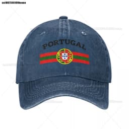 Portugal Soccer Team Flag Portuguese Shield Crest Baseball Cap Vintage Distressed Denim Snapback Hat for Men Outdoor Caps Hat