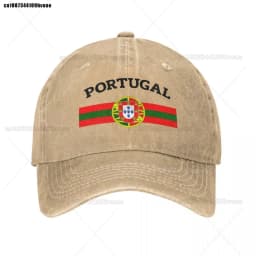 Portugal Soccer Team Flag Portuguese Shield Crest Baseball Cap Vintage Distressed Denim Snapback Hat for Men Outdoor Caps Hat