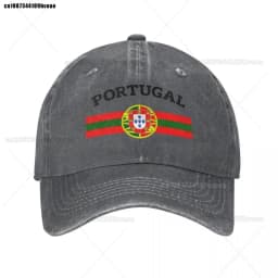 Portugal Soccer Team Flag Portuguese Shield Crest Baseball Cap Vintage Distressed Denim Snapback Hat for Men Outdoor Caps Hat