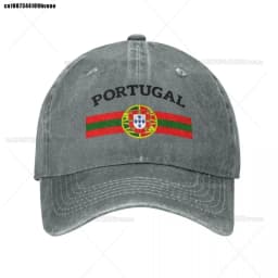 Portugal Soccer Team Flag Portuguese Shield Crest Baseball Cap Vintage Distressed Denim Snapback Hat for Men Outdoor Caps Hat