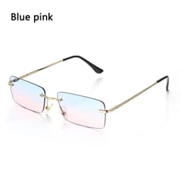 Trendy Punk Sunglasses Rimless Rectangle Sun Glasses for Men Women Fashion UV400 Driving Shades Frameless Gradient Eyewear