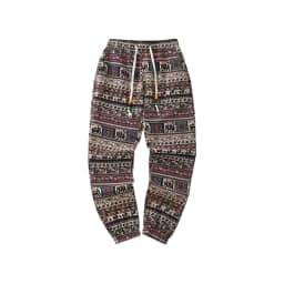 Mens Boho Tribal Print Stretch Linen Pnats Cotton Blend Drawstring LightWeight Trousers with Pockets Summer Jogger Pants