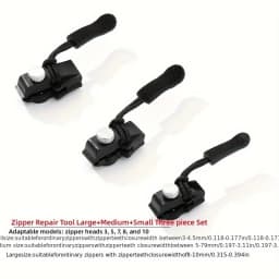 Zipper Repair Kit Universal - 3/6 Pcs Set, Instant Zip Fix, No Sewing Required, for Jackets, Luggage, Bags - Durable Replacement