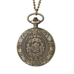 Retro Nostalgic Classical Carved Flip Cover Women Men Pocket Watches Necklaces Hanging Watches Quartz Suitable for Giving Gifts