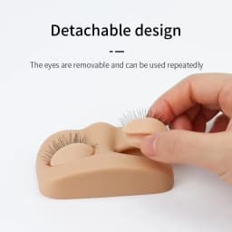 GLAMLASH Mini Lash Flat Model Head Practice Eyelash Extension Training Head With Removable Replacement Eyelids