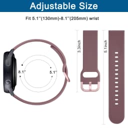 20mm Band For Samsung Galaxy Watch 7 6 5 4 40/44mm Strap For Galaxy Watch 4 6 Classic/Active 2/5Pro/Watch 3 41mm Bracelet