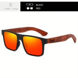 DUBERY Wooden Polarized UV400 Protection Sunglasses For Men And Women 6 Colors Model 833