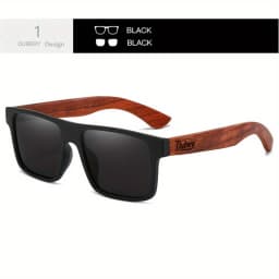 DUBERY Wooden Polarized UV400 Protection Sunglasses For Men And Women 6 Colors Model 833