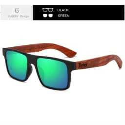 DUBERY Wooden Polarized UV400 Protection Sunglasses For Men And Women 6 Colors Model 833